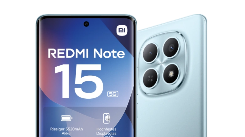xiaomi redmi note 15 5g vorder und seitenansicht | 1&1 xiaomi redmi note 15 5g vorder und seitenansicht